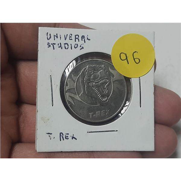 Universal Studios T-Rex medal.
