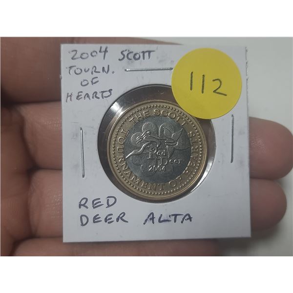 2004 Scott Tournament of Hearts medal held in Red Deer Alberta.