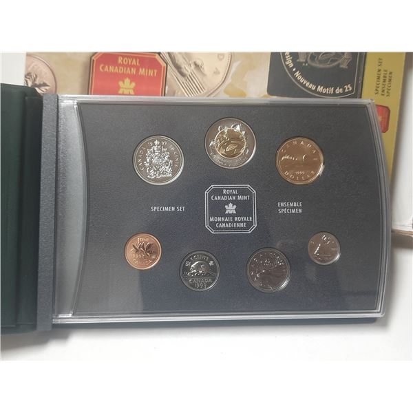 1999 Canadian Specimen Set. 7-coin set.