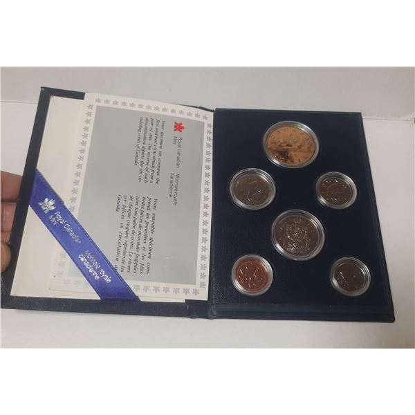 1985 Canadian Specimen Set. 6-coin set.