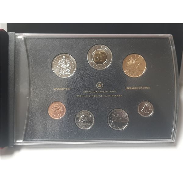2007 Canadian Specimen Set. The special Loonie Dollar features the Trumpeter Swan, only available in