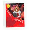 Image 1 : 2005P Colourized Canada Day 25 Cents. Red Colourized Beaver. Housed in its original unopened RCM fol