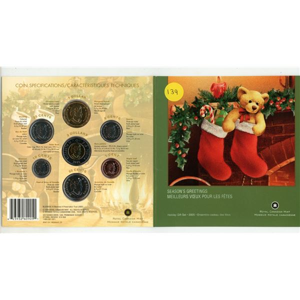 2005 Season’s Greetings Holiday Gift Set. Includes Teddy Bear inside a Red Colourized Sock 