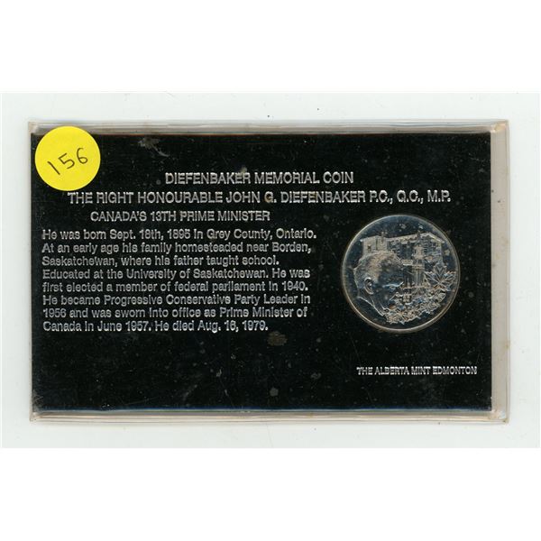 John Diefenbaker Memorial Medal.
