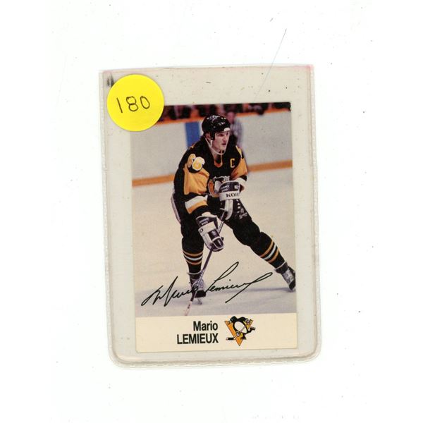 Mario Lemieux Hockey Card. Signed. Part of ESSO NHL All-Star Collection. Mint.