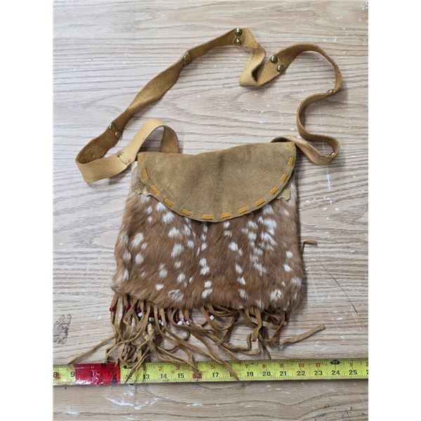 Deer pelt purse- 10" by 11"