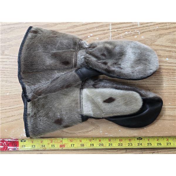 Fur gloves- 13"L