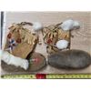 Image 1 : High top full beaded moccasins with fur- 11" heel to toe