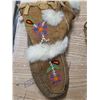 Image 2 : High top full beaded moccasins with fur- 11" heel to toe