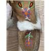 Image 3 : High top full beaded moccasins with fur- 11" heel to toe