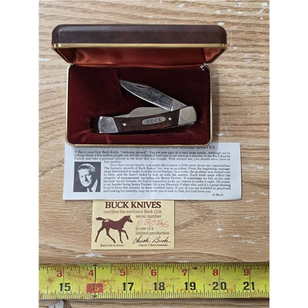 Certified buck knife with case