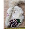 Image 3 : Beaded white fur hat with tail