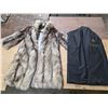 Image 1 : SF fur coat with dry bag- damage to left shoulder- 42"L