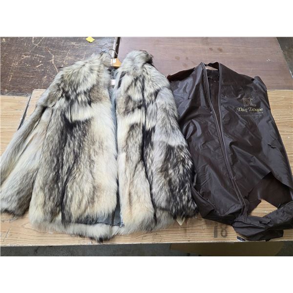 Men's wolf fur coat by the Bay- 32"L