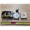 Image 1 : Stone egg with stand, jewelry box and red die/paint