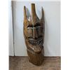 Image 1 : Wood Tiki Mask Design Decor 17"