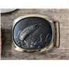 Image 2 : 100% Solid Brass, Fish Designed Buckle w/ 2 Other Buckles