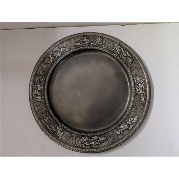 Vintage SKS Wall Decor Plate (Possible Silver, Or silver Plated)