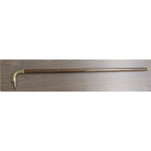 Vintage 38" Brass Duck Head Walking Cane