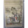 Image 4 : Asian Based Fabric Art Decor Scroll w/ traditional Art 36"