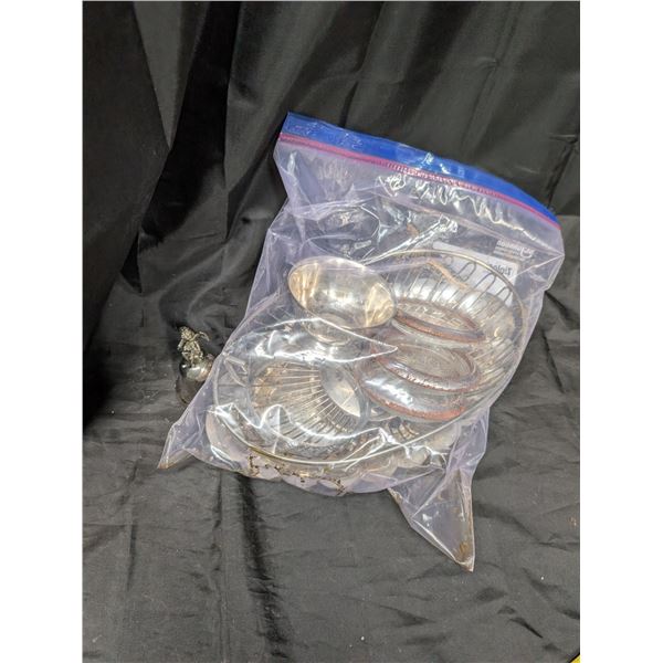 bag of E/.P. brass Items (NEEDS CLEANING AS SHOWN)