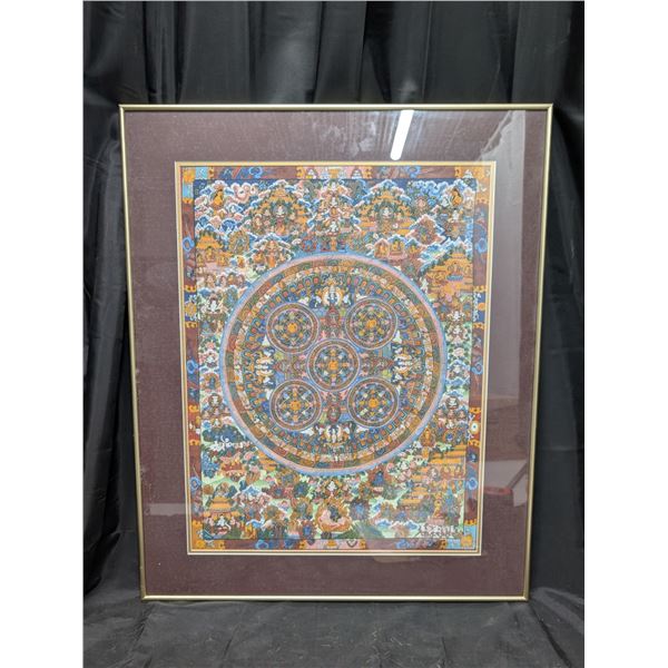 Possible Buddha Inspired Art Pattern Framed 28"x23"