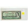 Image 1 : 1954 $1 Replacement note. Lawson-Bouey signatures. *X/F Replacement Prefix. BC-37da. Fine15.
