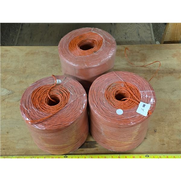 3 rolls of orange twin