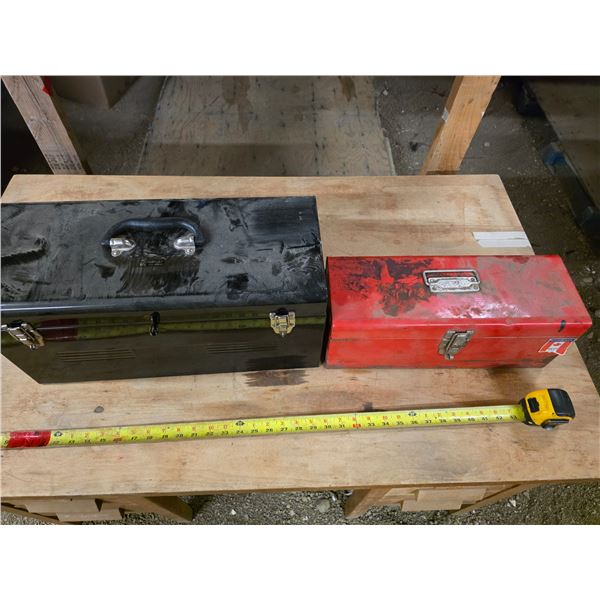 2 empty tool boxes