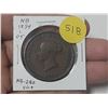 Image 1 : New Brunswick 1854 1 Penny Pre-Confederation Token. NS-2B2. VG10.