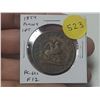Image 1 : Bank of Upper Canada 1854 1 Penny Pre-Confederation Token. Plain 4. Saint George slaying Dragon. PC-