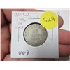 Image 1 : Newfoundland. 1919c Silver 25 Cents. The last Newfoundland 25 Cents issued. VG8.