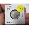 Image 1 : 1946 6/6 Nickel 5 Cents. F15. Scarce.