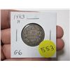 Image 1 : 1883H Canadian Victorian Silver 25 Cents. Heaton Mint. G6.