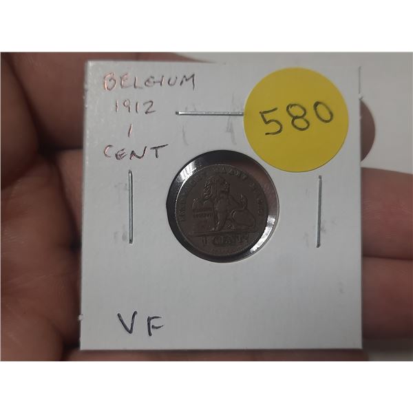 Belgium 1912 1 Cent. VF.