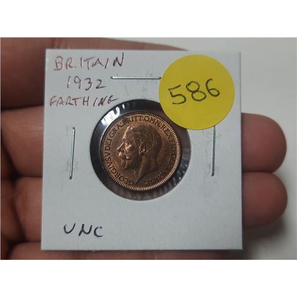 Great Britain. 1932 Farthing.  George V. Uncirculated.