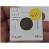 Image 1 : U.S. 1907 Indian Head Cent. VF20.