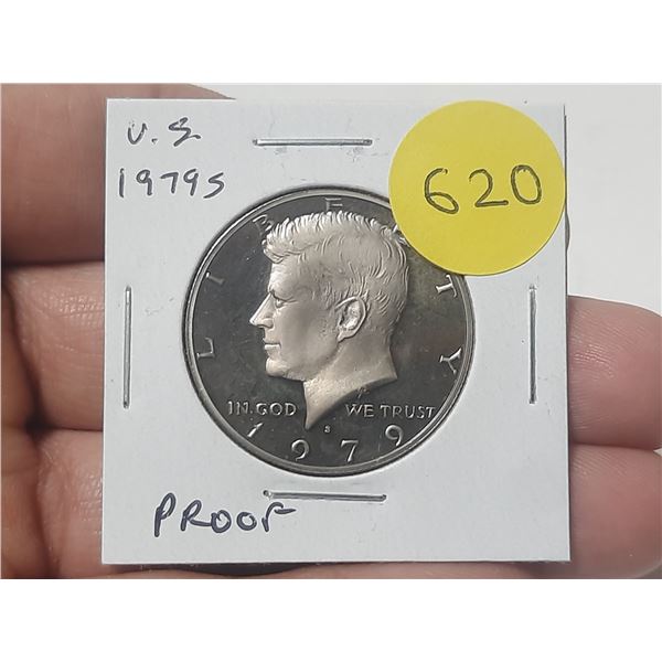 U.S. 1979S JFK Half Dollar. San Francisco Mint. Silver. Proof.