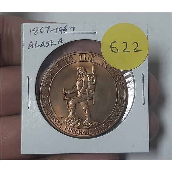 1867 – 1967 Alaska Purchase Centennial medal. BU.