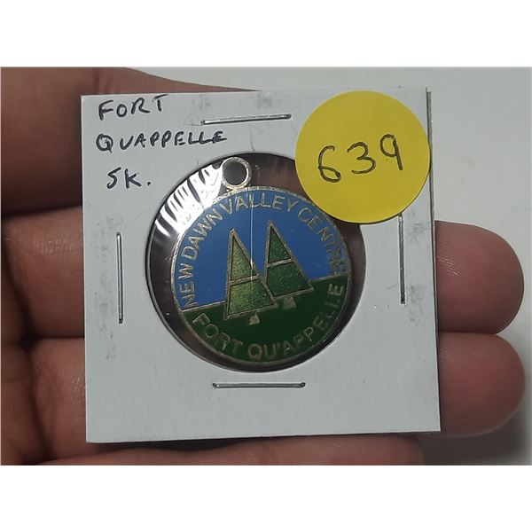 Fort Qu’Appelle Sask. enameled medal commemorating the New Dawn Valley Centre. EF.