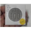 Image 1 : 1946 Hudson’s Bay Company 100 Cents (1 Dollar) Eastern Arctic aluminum Token. Issued to tea
