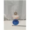 Image 2 : "blue + floral oil lamp and chimney"