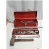 Image 1 : "red metal tool box" assorted tools