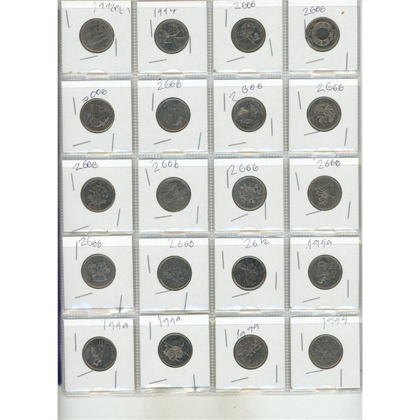 (2) Sheets of Canada Special 25 Cents Coin (Total 40 Coins)