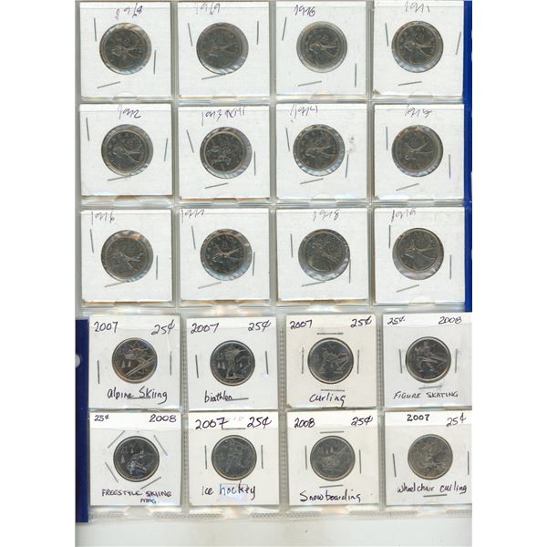 Lot of Special Canada 25 Cents Coin. (Total 31 Coins)