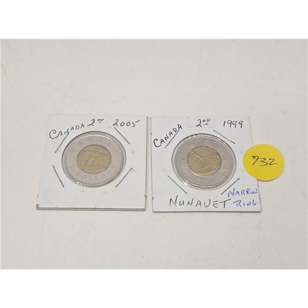 "2  canadian tonnies" 1999 and 2005