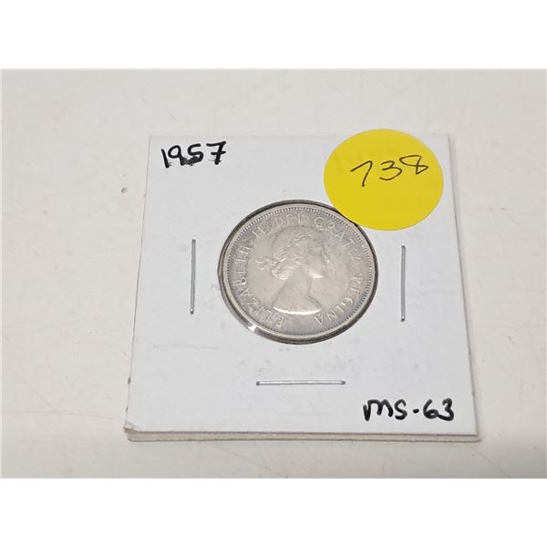 "1957 canadian twenty five cent"