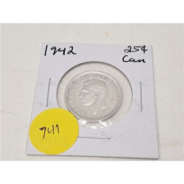 "1942 canadian twenty five cent"