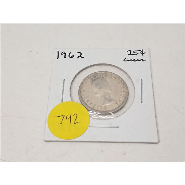 "1962 canadian twenty five cent"