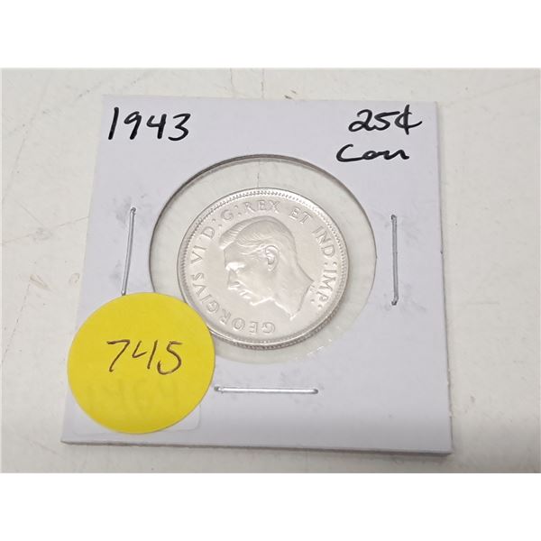 "1943 canadian twenty five cent